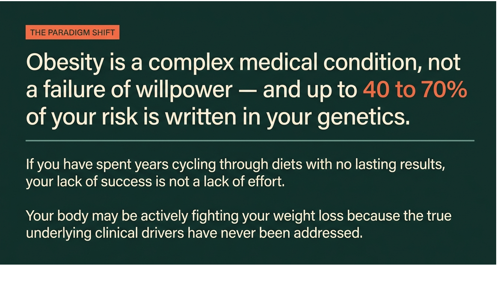 causes of obesity biology not willpower paradigm shift