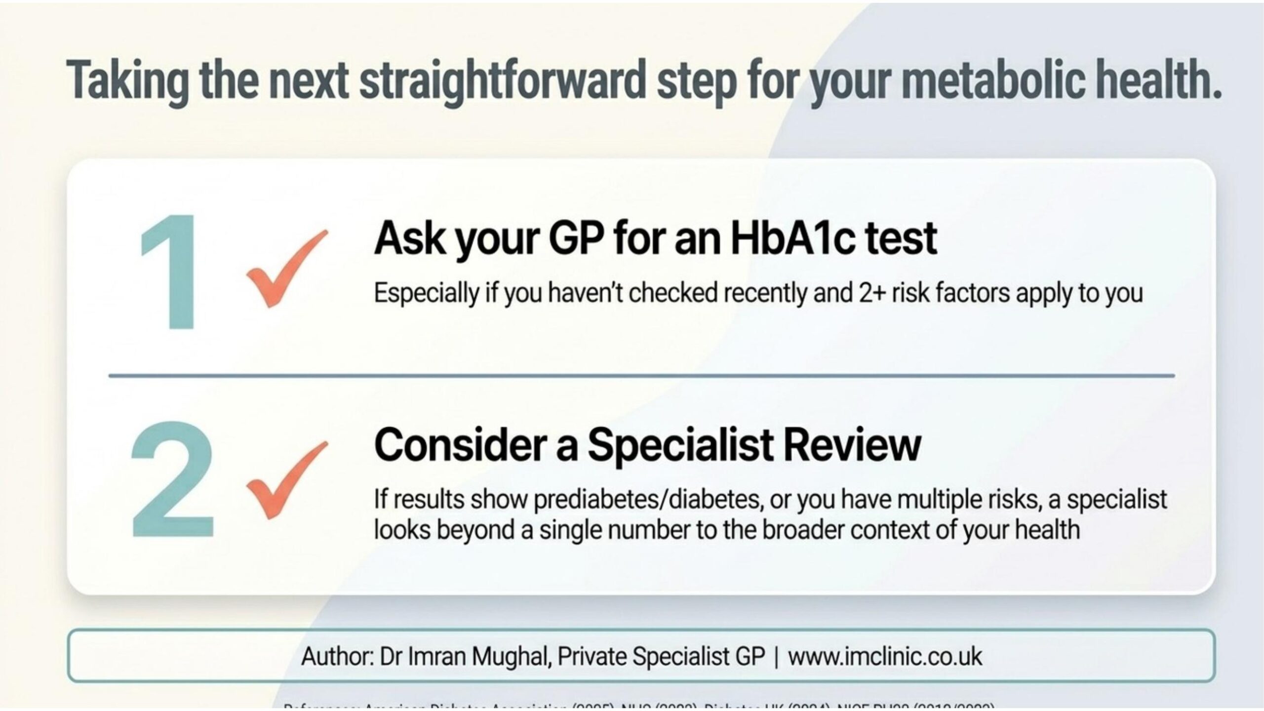 Taking the next straightforward step for your metabolic health