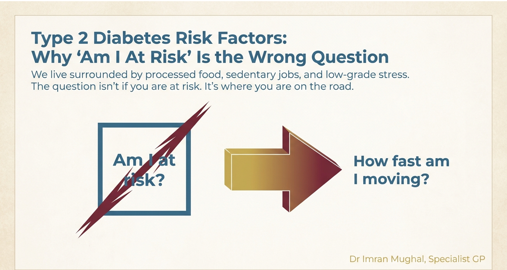 type 2 diabetes risk factors, am I at risk or how fast am I moving