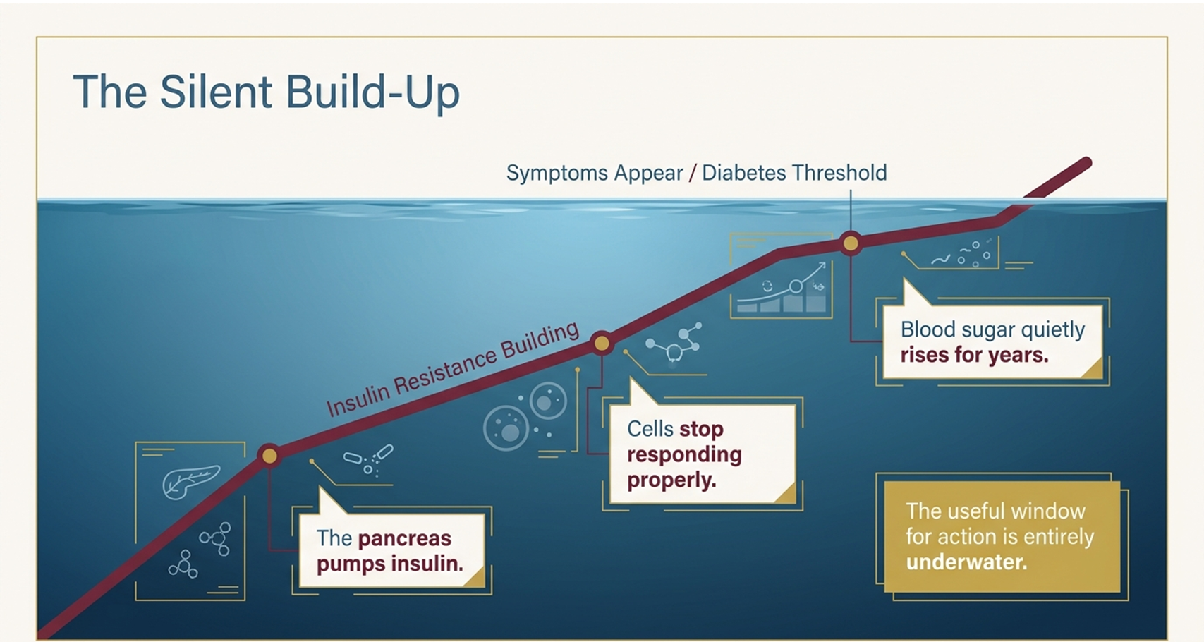 the silent build up of insulin resistance over time