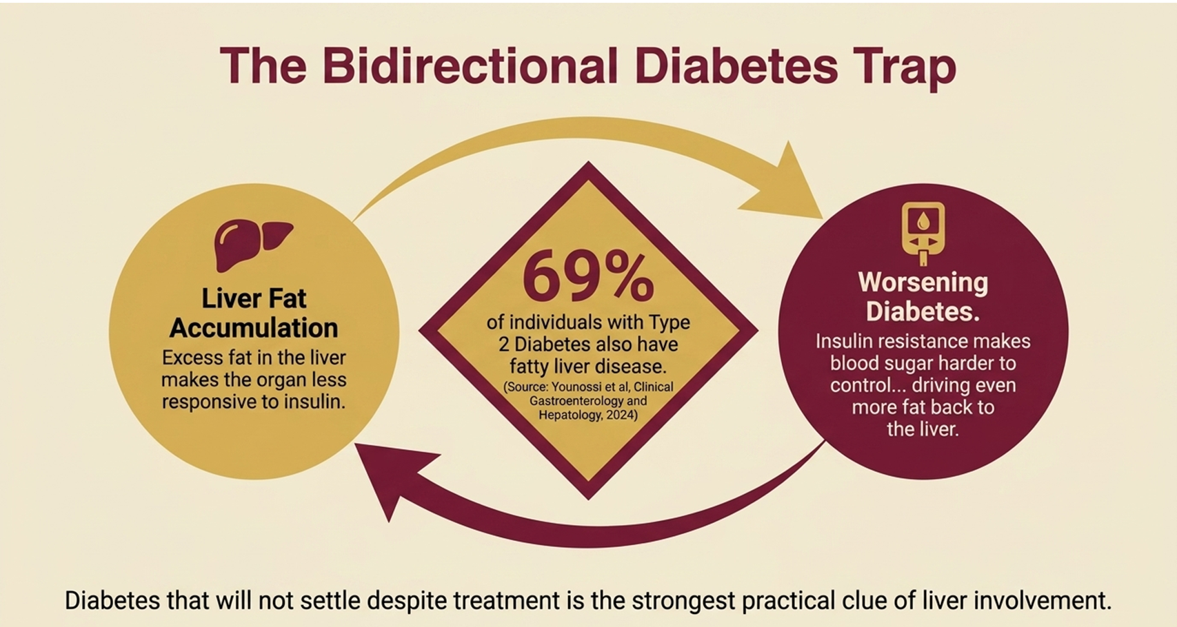 Fatty liver disease and type 2 diabetes, the bidirectional link
