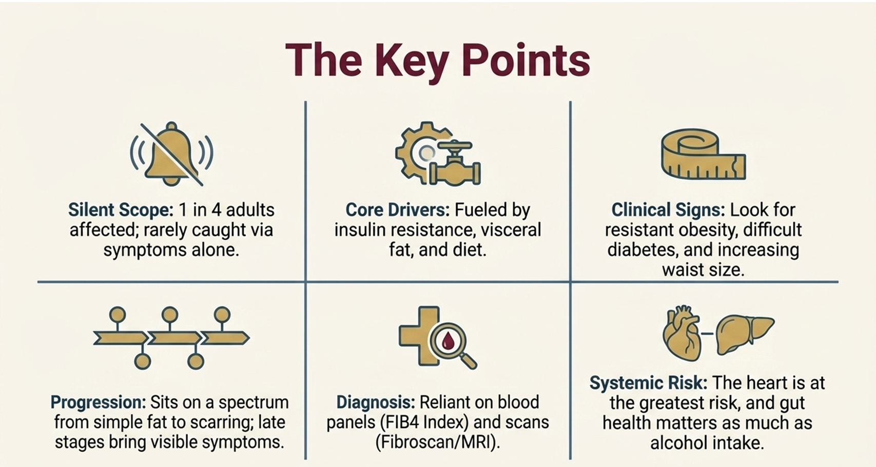 Key points summary, fatty liver disease