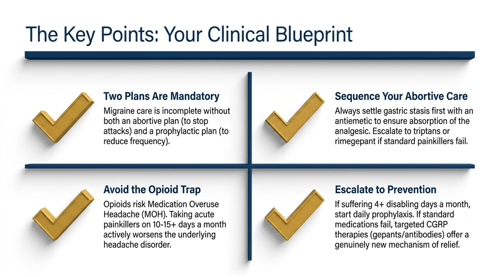 The Key Points, migraine treatment clinical blueprint