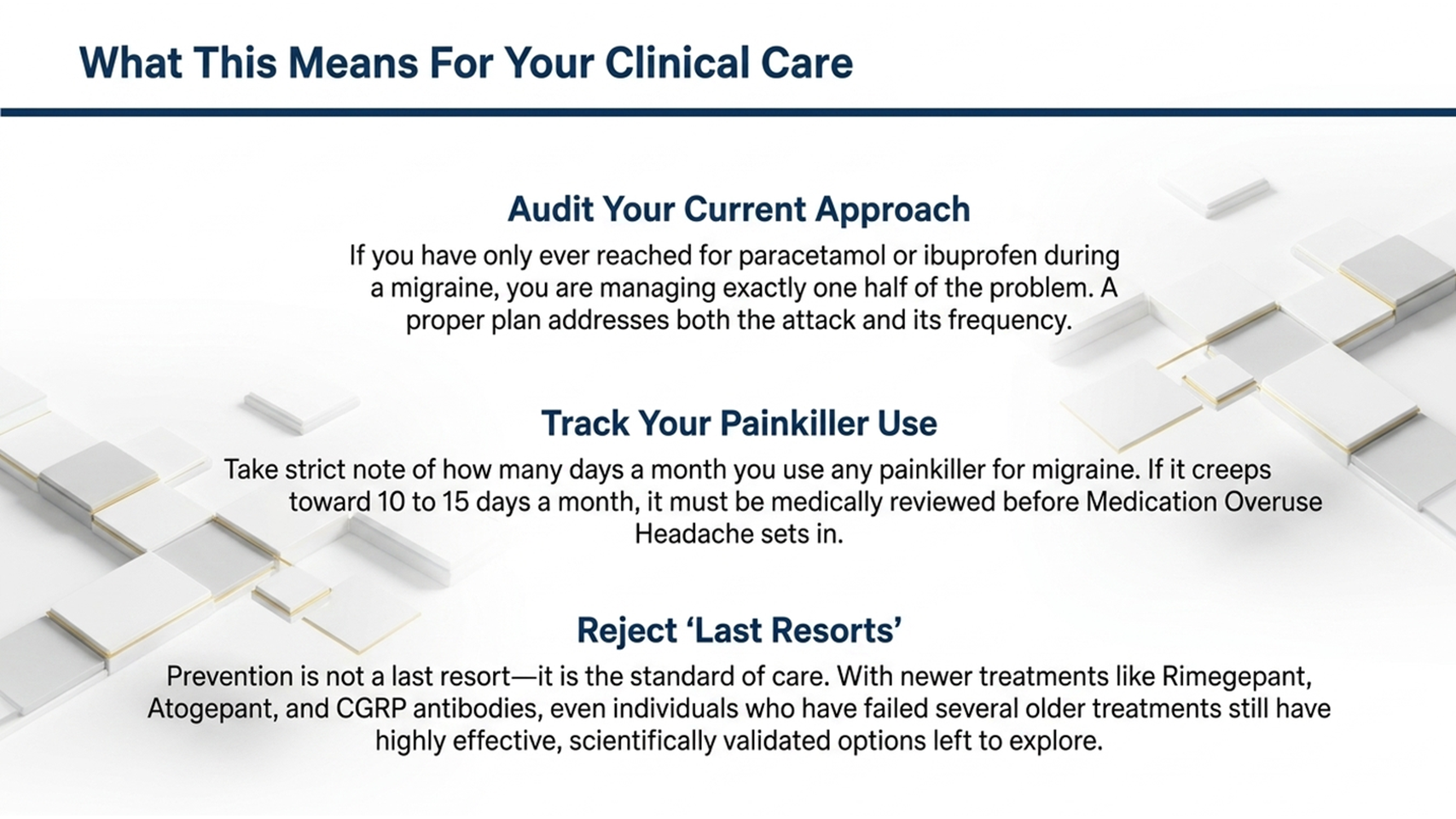 What migraine treatment means for your clinical care
