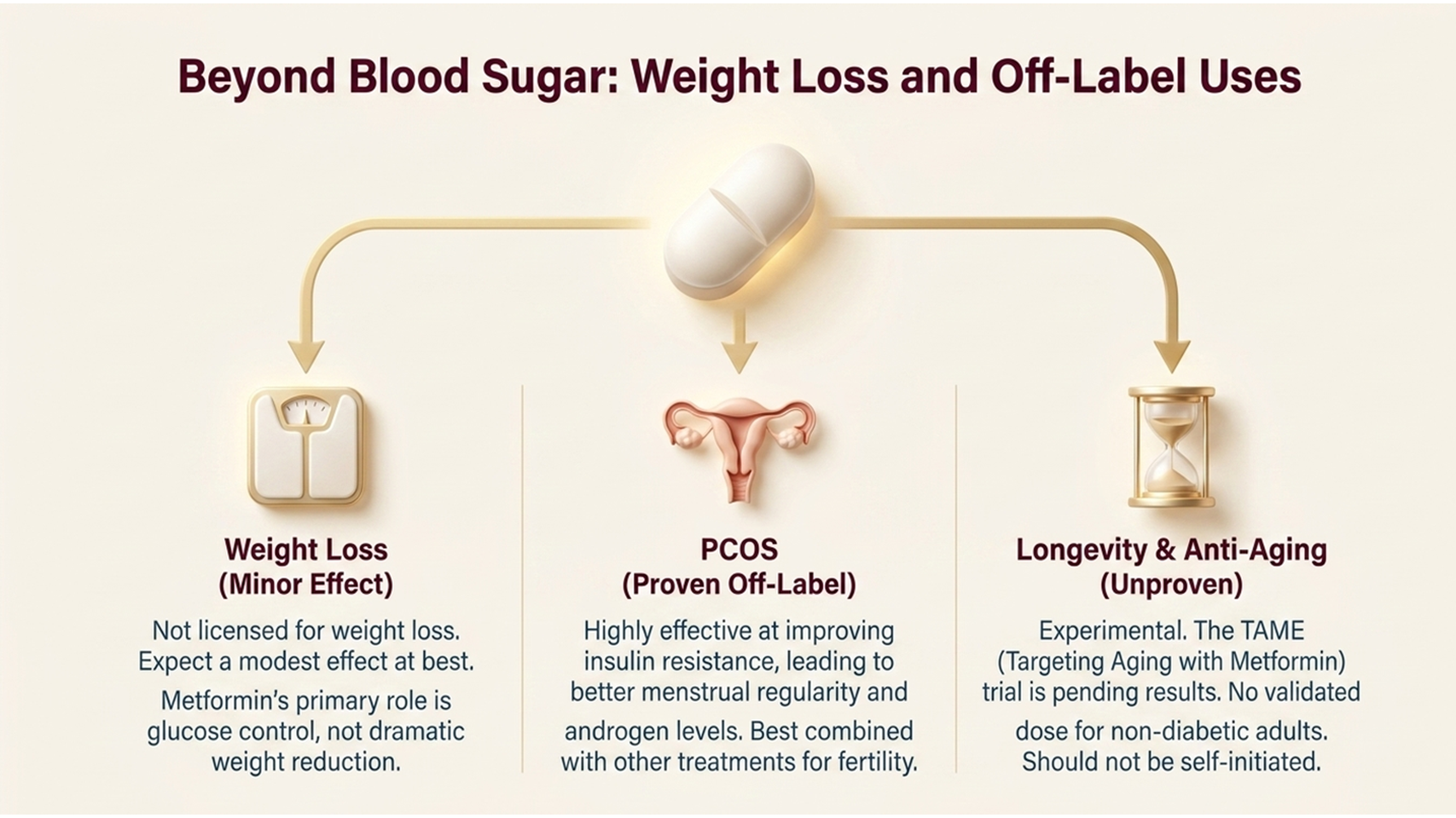 metformin weight loss and off label uses PCOS longevity