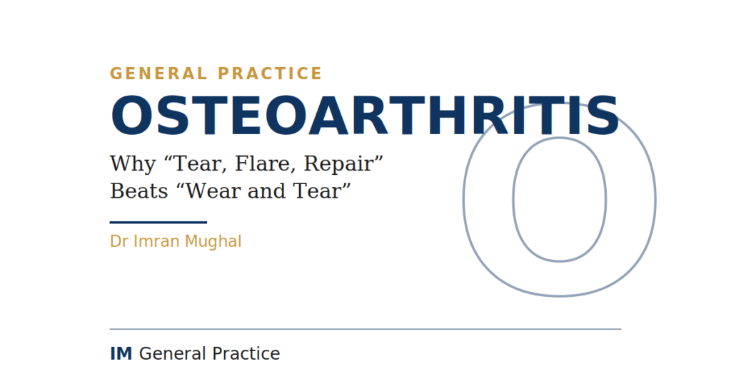 Osteoarthritis: why tear, flare, repair beats wear and tear