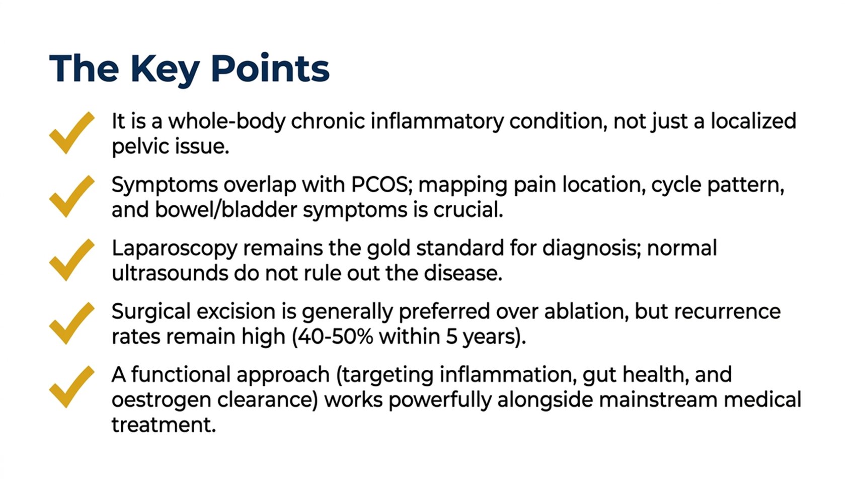 endometriosis key points summary